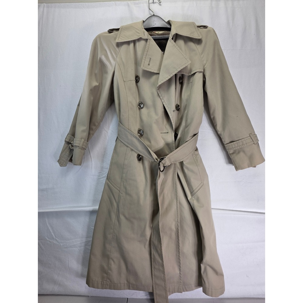 London Fog VTG Maincoats lined Trench Coat Belted Womens 6 Petite